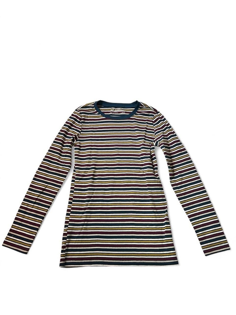 Eddie Bauer Striped Long Sleeve Tee - Navy, White, Burgundy